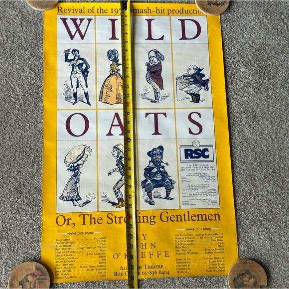 Vintage Print Wild Oats Theatre Poster Royal Shakespeare. - Picture 5 of 9